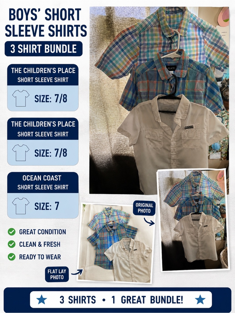 Kids short sleeve dress shirts